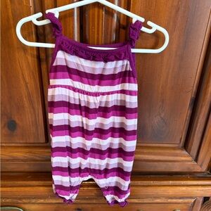 Striped Purple Kids Romper